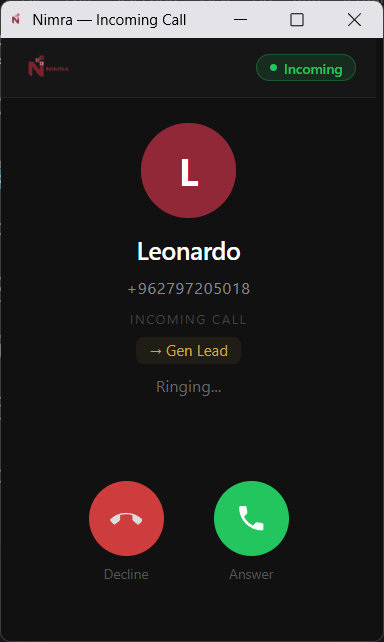Incoming call